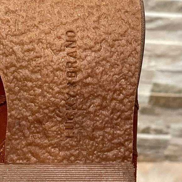 Lucky Brand LK-Timinii Tall Leather Boots 7 | Suede Panel, Equestrian-Inspired - Picture 5 of 8